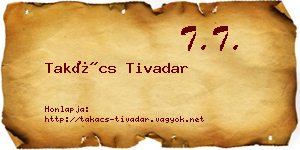 Takács Tivadar névjegykártya